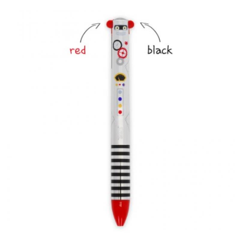Legami Two Colour Ballpoint Pen - Click & Clack - Robot