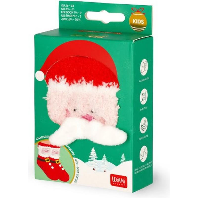 Legami Non-Slip Socks Christmas Edition - It's a Match! - Santa Claus (Adult One Size No 35-42)