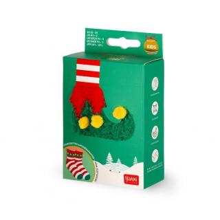 Legami Non-Slip Socks Christmas Edition - It's a Match! - Elf (Kids One Size No 26-34)