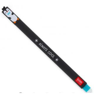 Legami Erasable Gel Pen Penguin Turquoise Ink