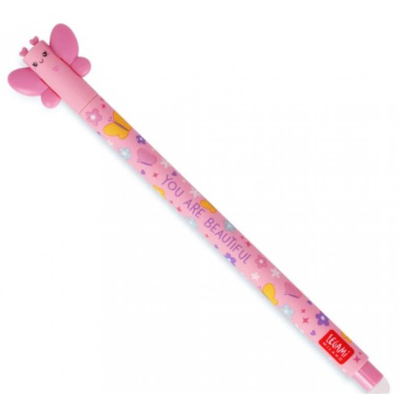 Legami Erasable Gel Pen Butterfly Pink Ink