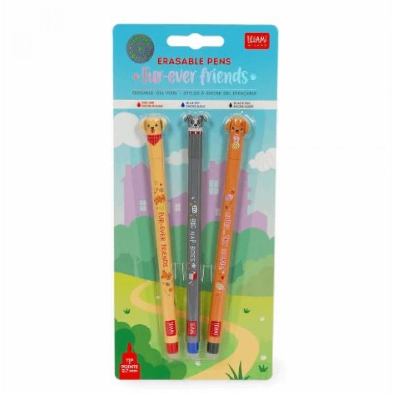 Legami Σετ 3 Erasable Pens Fur-ever friends Limited Edition