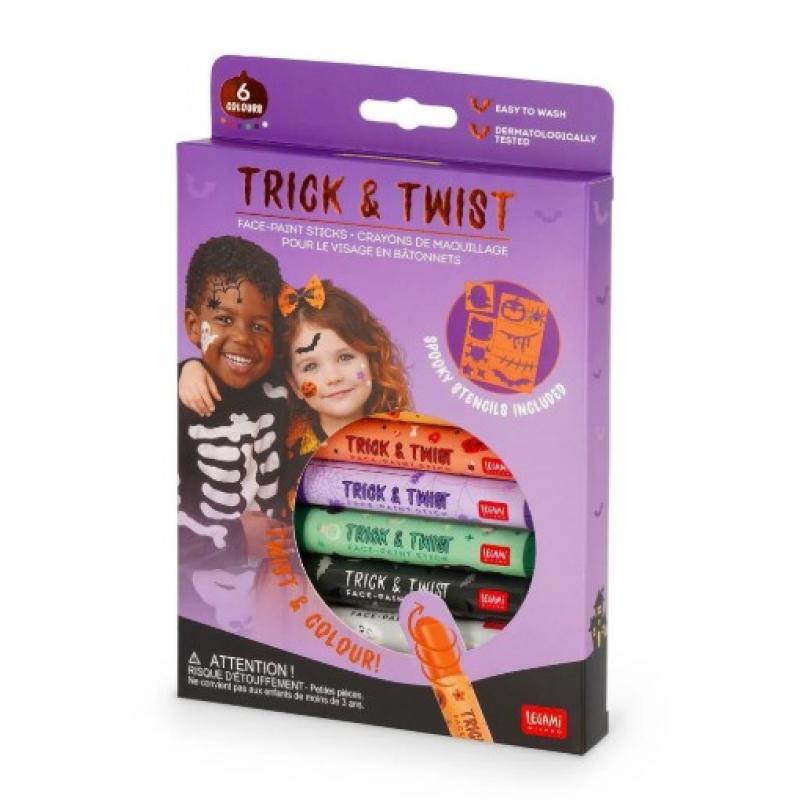 Legami Halloween Set 6 Stick Face Paint - Trick & Twist
