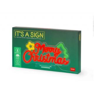 Legami Χριστουγεννιάτικη Πινακίδα Φως - Neon-Effect Led Sign - Its a Sign Merry Christmas