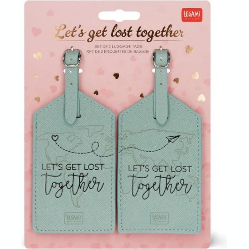Legami Luggage Tag "Let's Get Lost Together" - Σετ 2 Ετικετών Αποσκευών