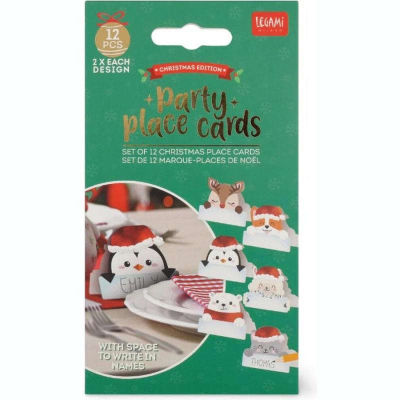 Legami Party Place Cards 12 pcs Chrismtas Edition