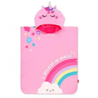 Legami Good Vibes Towelling Poncho for Kids - Unicorn
