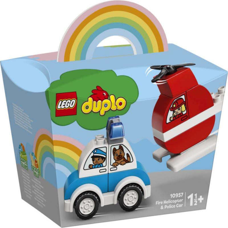 10957 Lego Duplo Fire Helicopter & Police Car