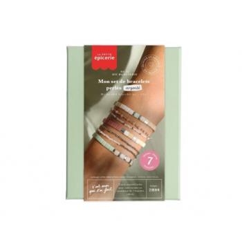 La Petite Epicerie DIY My Beaded Bracelet Set Silver Armband Set