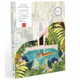 Petit Pinceau Σετ Ζωγραφικής - Paint by Number - Tiger Relaxing in my Pool