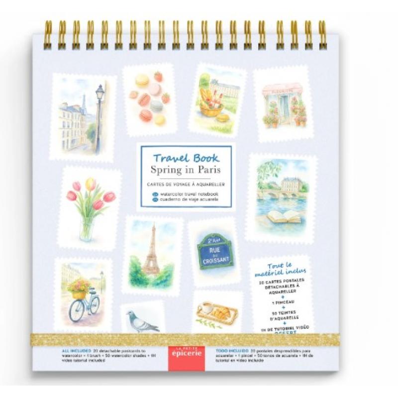 La Petite Epicerie Watercolor Travel Notebook - Spring in Paris