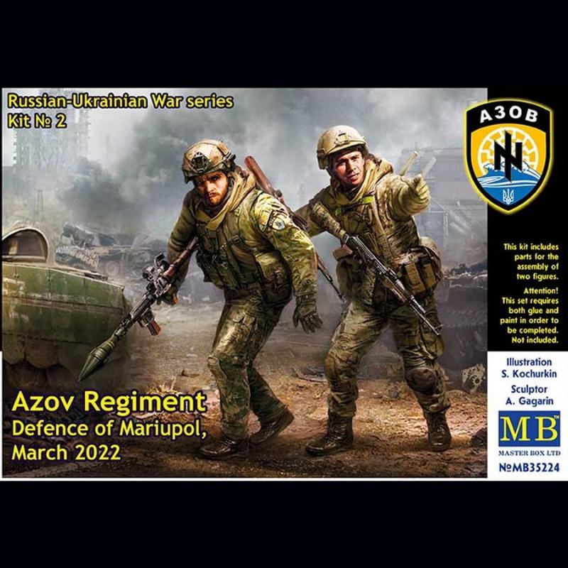 Master Box Ltd.: Russian-Ukrainian War, Kit No 2. Azov Regiment,Defence of Mariupol,March22 in 1:35