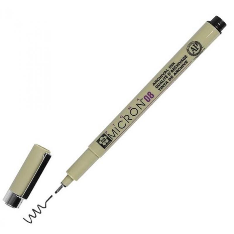Μαρκαδοράκι Σχεδίου 0.50 mm Sakura Pigma Micron 08 Μαύρο