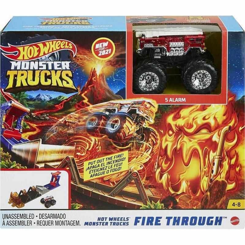 Fire Through - 5 Alarm - Σετ Παιχνιδιού Hot Wheels Monster Trucks - Hero Play