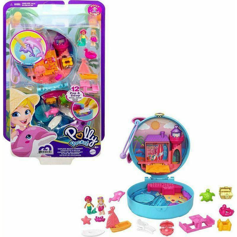 Dolphin Beach Compact - Polly Pocket Mini - Ο Κόσμος της Polly Σετάκια