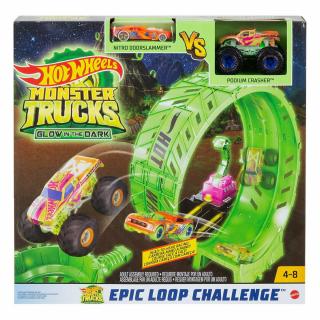 Hot Wheels Monster Trucks Πίστα Σούπερ Λουπ - Glow in the Dark