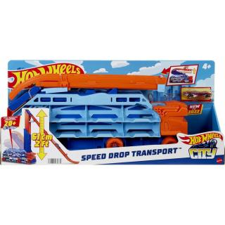 Speed Drop Transport - Hot Wheels City Νταλίκα Αυτοκινητόδρομος