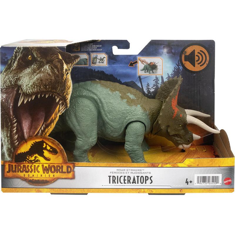 Triceratops - Jurassic World Dominion Νέοι Δεινόσαυροι, Κινούμενα Μέλη, Λειτουργία Επίθεσης & Ήχους