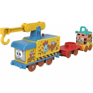 Thomas & Friends - Μηχανοκίνητα Τρένα με 2 Βαγόνια - Muddy Fix 'em up Friends