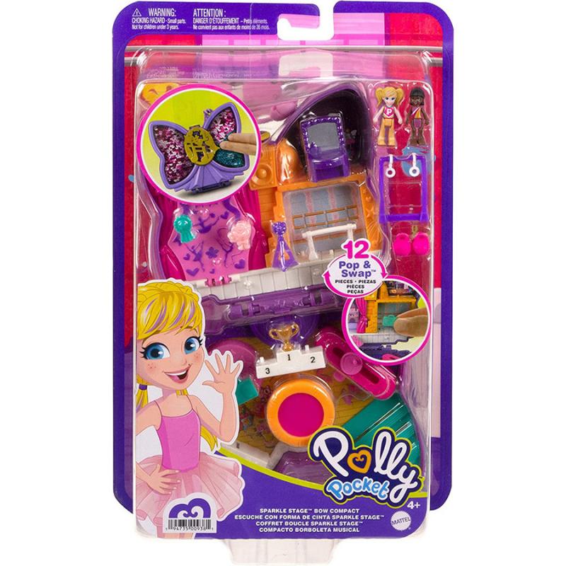 Sparkle Stage Bow Compact - Polly Pocket Mini - Ο Κόσμος της Polly Σετάκια