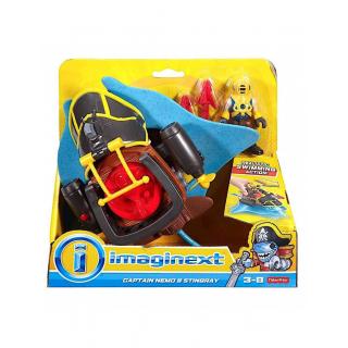 Mega Mouth Shark - Imaginext Πειρατικό Πλοιάριο - Πλάσματα του Βυθού με Φιγούρα και Αξεσουάρ