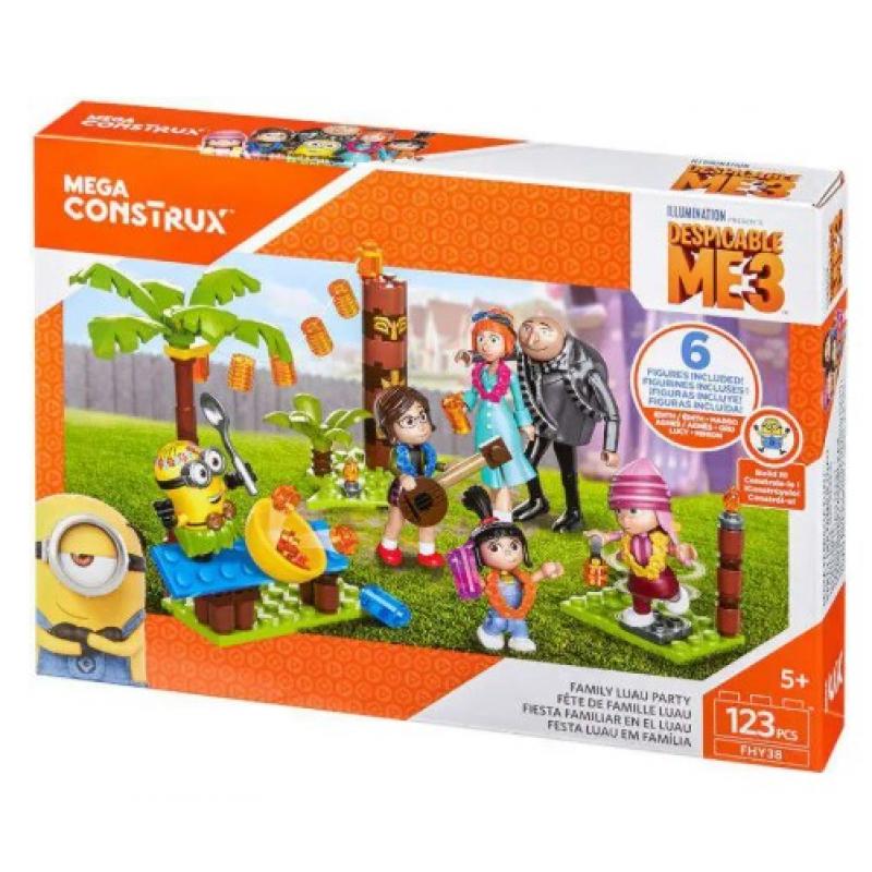 Megabloks: Minnions Φιγούρες Deluxe Σετ Παινχιδιού - Family Luau Party