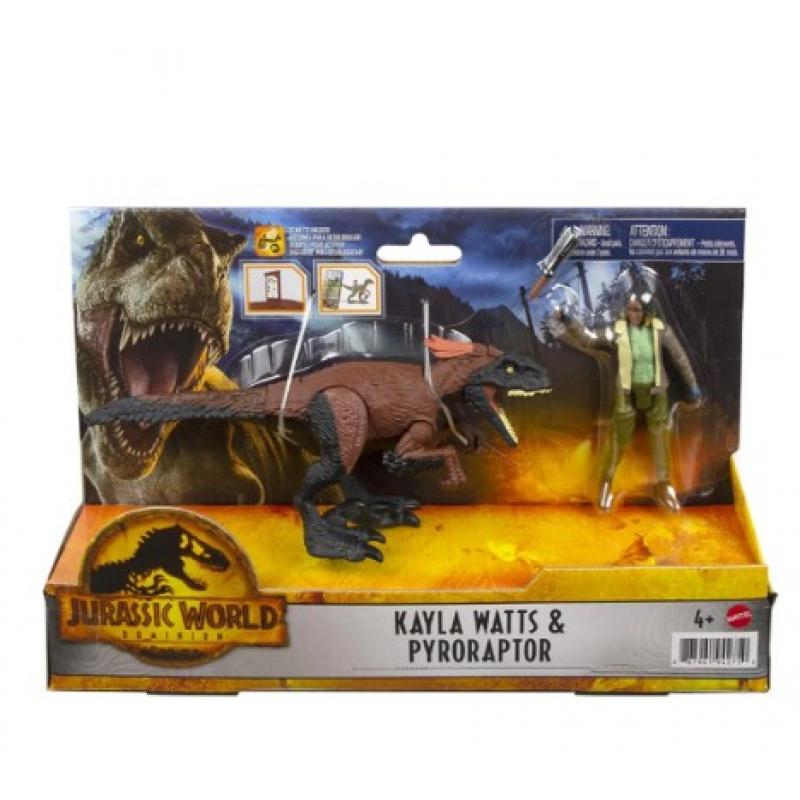 Jurassic World Dominion ’νθρωπος & Δεινόσαυρος Σετ - Kayla Watts & Pyroraptor