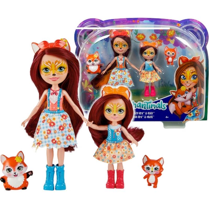 Felicity Fox & Flick - Enchantimals - Κούκλα και Αδελφάκι