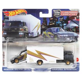 Hot Wheels Νταλίκα με Αυτοκινητάκι - Nissan Silvia (S13) & Sakura Sprinter