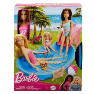 Mattel Barbie Doll with Pool Slide Playset