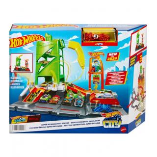 Hot Wheels City Super Recharge Fuel Station - Πίστα Σταθμός Καυσίμων
