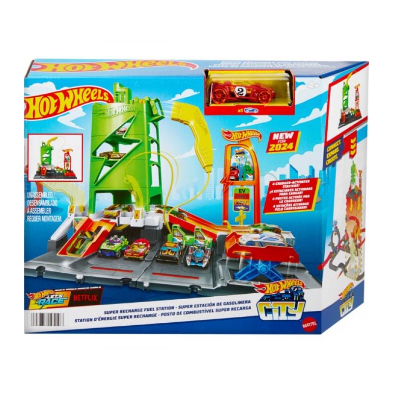 Hot Wheels City Super Recharge Fuel Station - Πίστα Σταθμός Καυσίμων