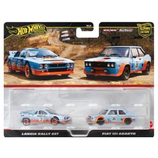 Hot Wheels Premium Car Culture - Real Riders - Σετ των 2 - Lancia Rally 037 & Fiat 131 Abarth