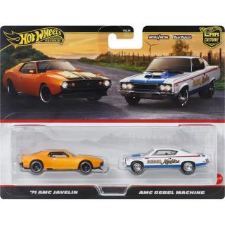Hot Wheels Premium Car Culture Σετ των 2 - '71 AMC Javelin & AMC Rebel Machine