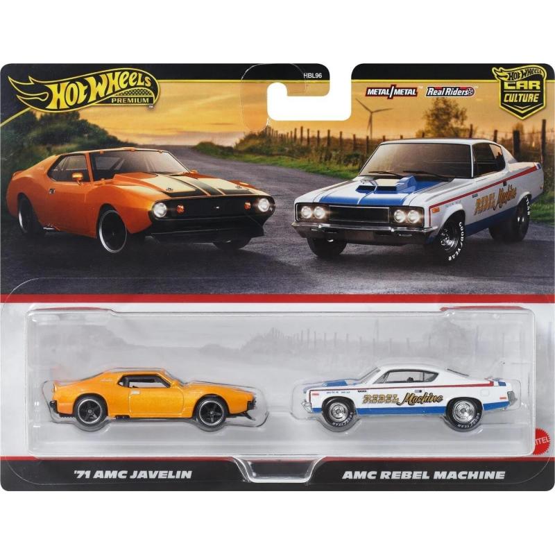 Hot Wheels Premium Car Culture Σετ των 2 - '71 AMC Javelin & AMC Rebel Machine