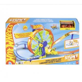 Hot Wheels Stunt Tracks - Rapid Launch & Loop - Πίστα Γρήγορη Εκκίνηση με Λουπ