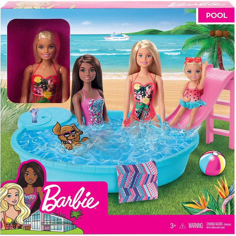 Barbie Νέα Εξωτική Πισίνα με Κούκλα