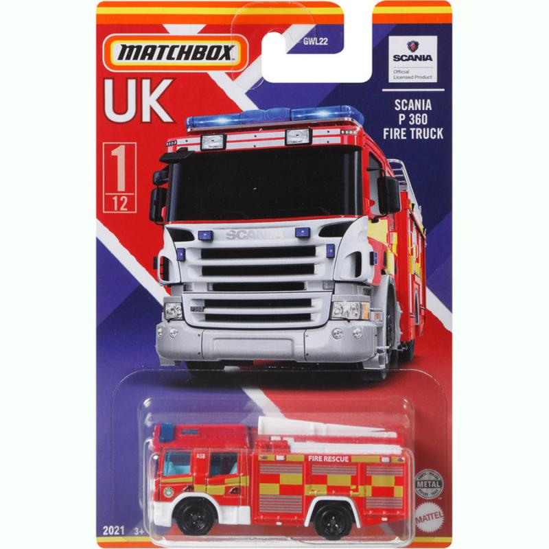 Scania P360 Fire Truck - Αυτοκινητάκια Matchbox - Αγγλικά Μοντέλα