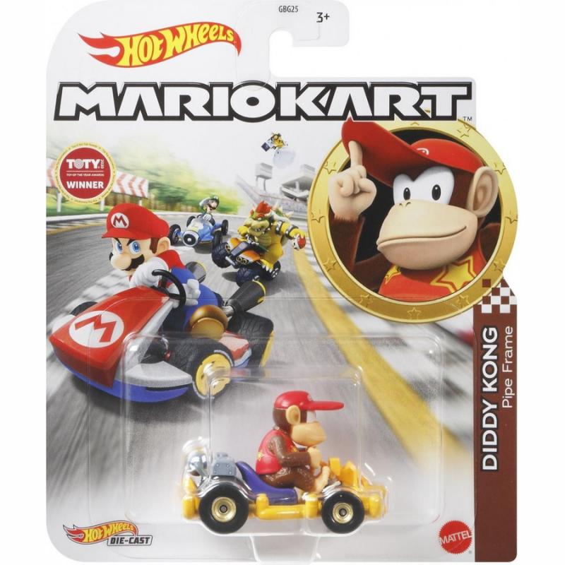 Diddy Kong - Hot Wheels Αυτοκινητάκια Mario Kart