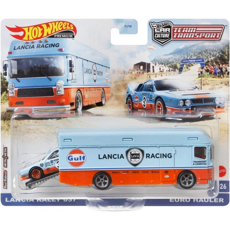 Lancia Rally 037 & Euro Hauler - Hot Wheels Νταλίκα με Αυτοκινητάκι