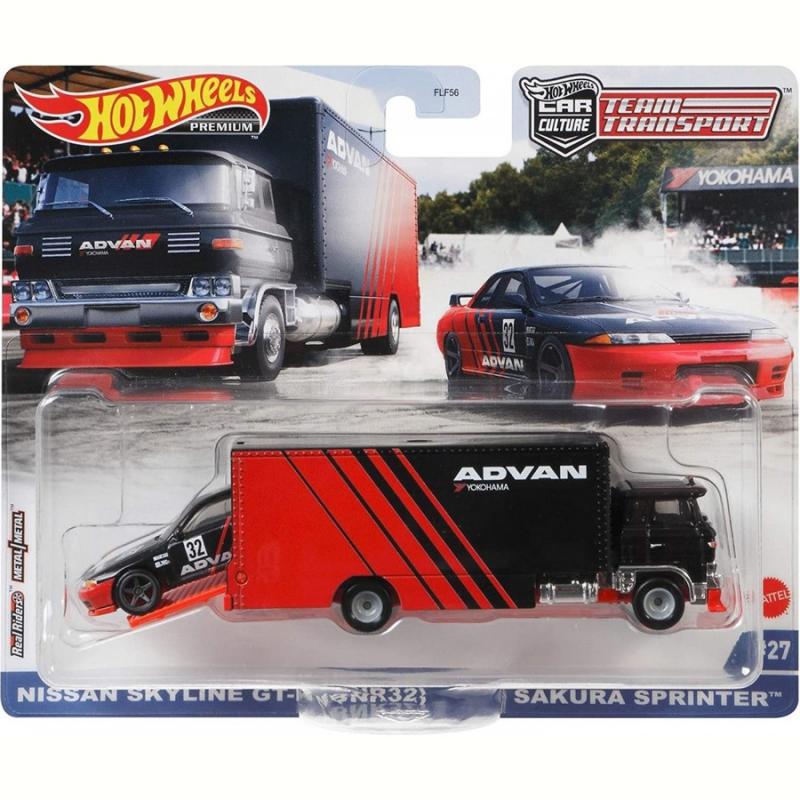 Nissan Skyline GT-R (BNR32) & Sakura Sprinter - Hot Wheels Νταλίκα με Αυτοκινητάκι