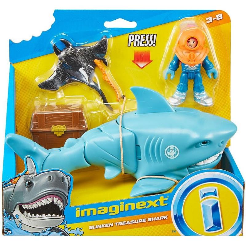 Sunken Treasure Shark - Imaginext Καρχαριο-όχημα με Δύτη