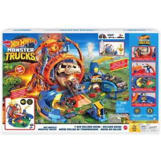 Hot Wheels Monster Trucks Πίστα Ηφαίστειο με T-Rex