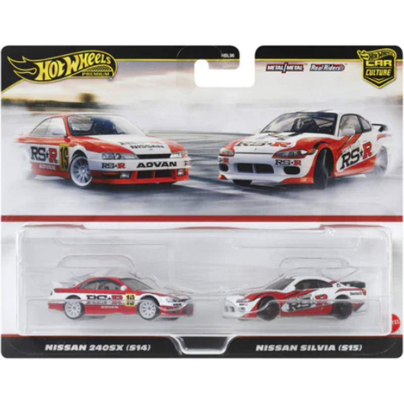 Hot Wheels Premium Σετ των 2 - Nissan 240SX (S14) & Nissan Silvia (S15)