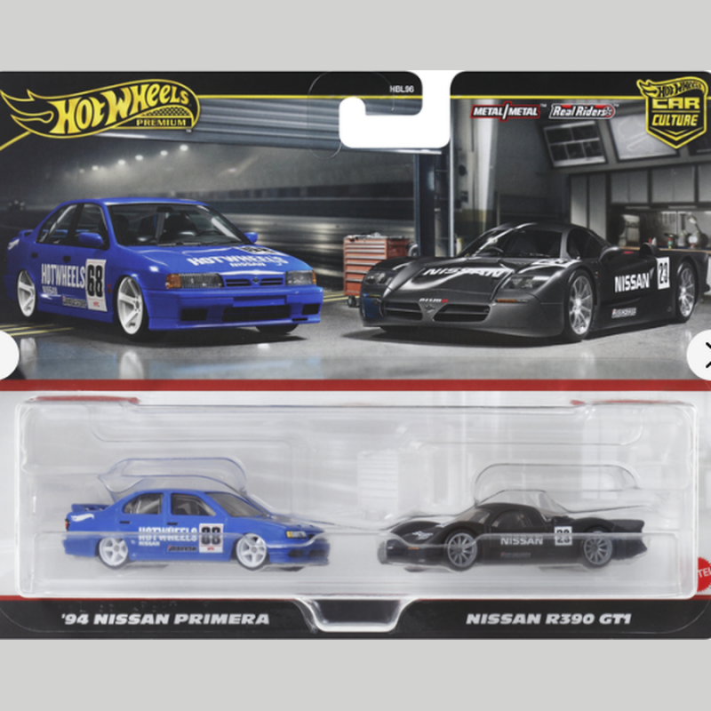 Hot Wheels Premium Σετ των 2 - '94 Nissan Primera & Nissan R390 GT1