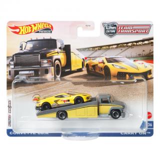 Hot Wheels Νταλίκα με Αυτοκινητάκι - Corvette C8.R Carry On