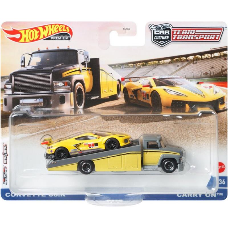 Corvette C8.R Carry On - Hot Wheels Νταλίκα με Αυτοκινητάκι