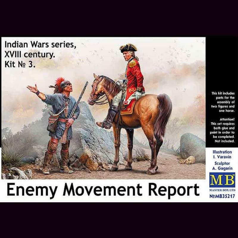 Master Box - Enemy Movement Report. Indian Wars Series, XVIII century. Kit No. 3 in 1:35