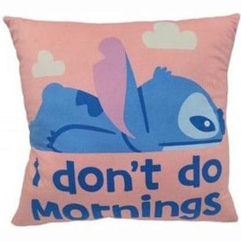 Lilo & Stitch Pillow Stitch I don't do mornings 40 cm