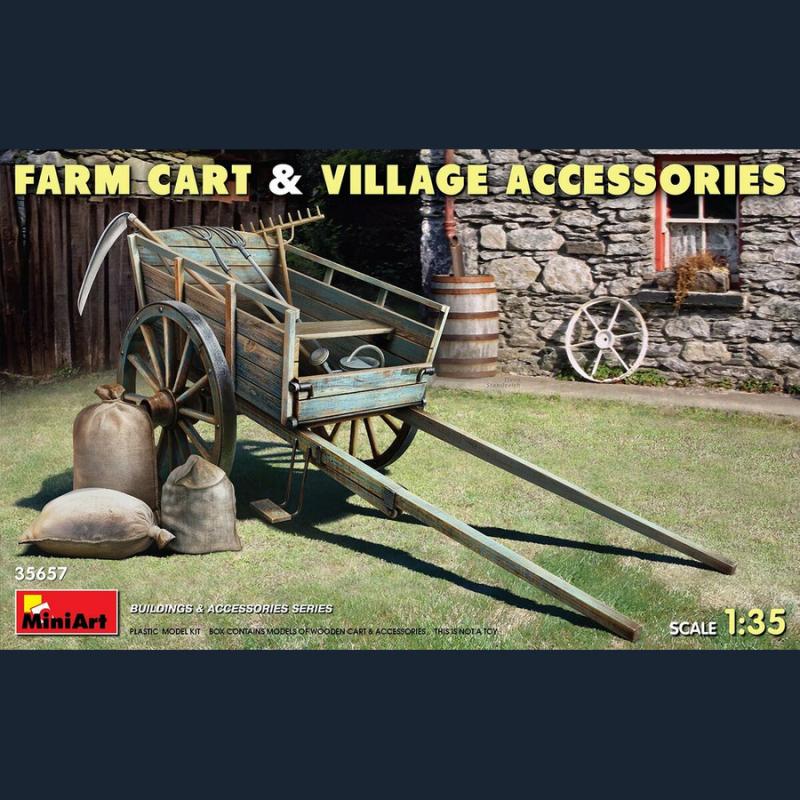 MiniArt: Farm Cart with Village Accessories in 1:35